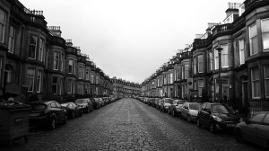 Haymarket Street in Edinburg